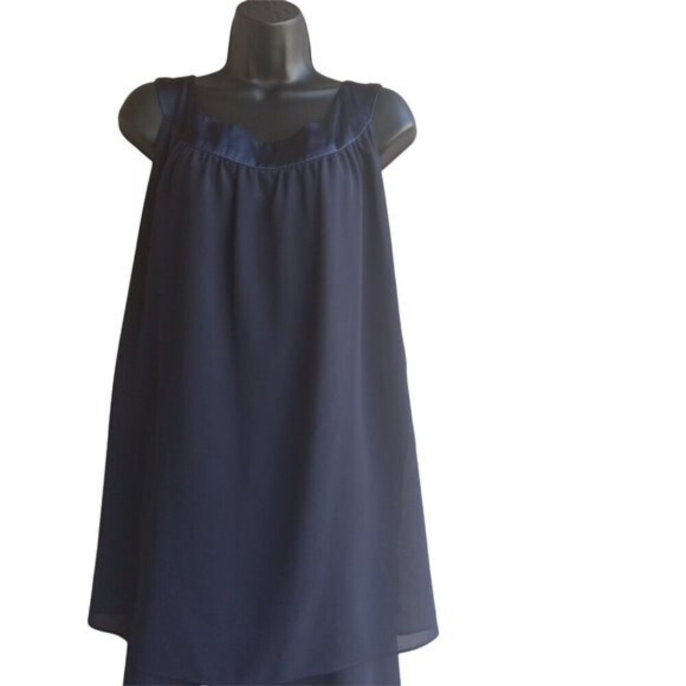 Dana Kay  Vintage Scoop Neck  Devotail Sleeveless  Chiffon Women 's Bl…